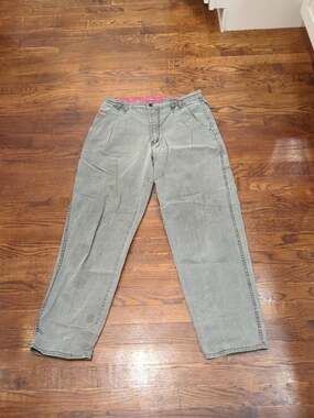 Cotler Cotton Pants Size 34x32 Green Baggy Vintage Y2K